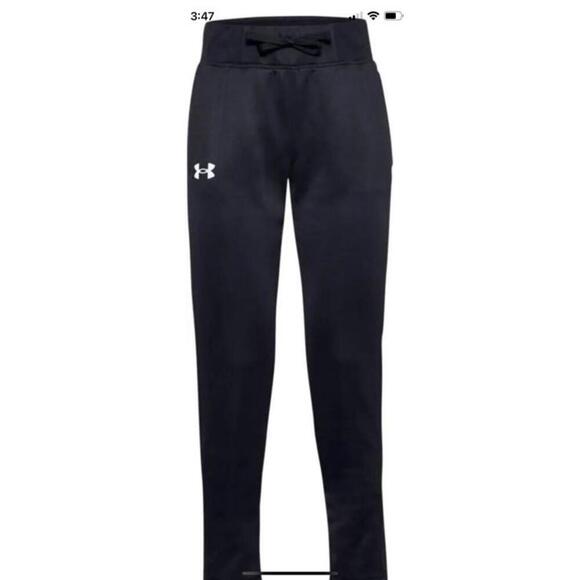 Under Armour Pants - Under Armour $40 Pants Girls YLG Black Armour Fleece Ankle Legging